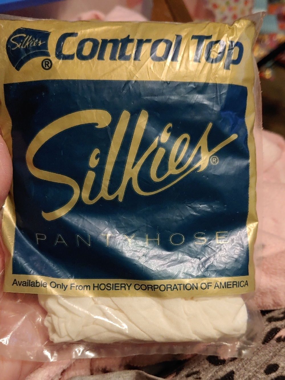 NWT Silkies Large White Control Top Support Legs Pantyhose